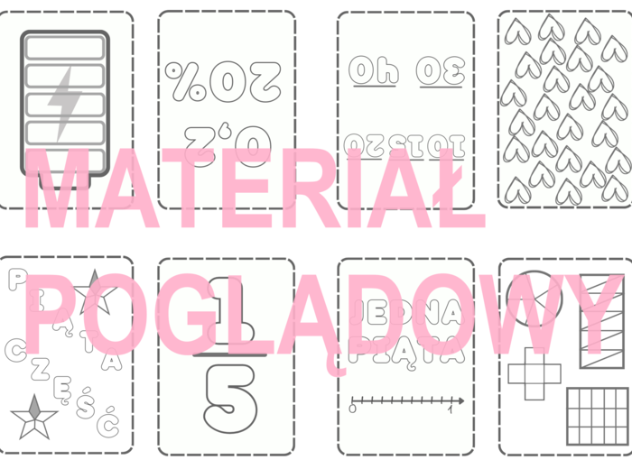 Książeczka ułamkowa - jedna piąta. Ułamki zwykłe - klasa 4,5