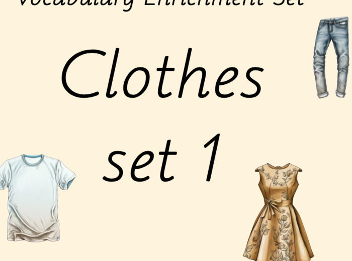 Zestaw kart obrazkowych: CLOTHES SET 1