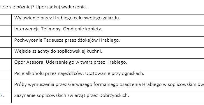 "Pan Tadeusz" - pytania do ksiąg