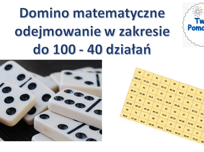 Domino matematyczne - odejmowanie w zakresie do 100