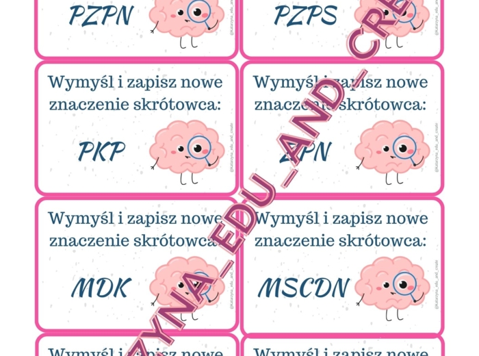 KREATYWNE KARTY - rozwijające twórcze myślenie