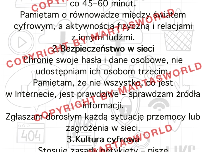 🎯 NOWOŚĆ! Kodeks Higieny Cyfrowej – autorski materiał edukacyjny do pracy z uczniami i rodzicami! 🎯