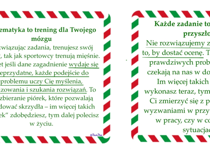 Święta Po Co Mi To ? Motywacja, matematyka