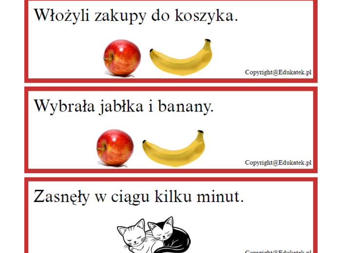 Zaplątane zdania - czytanie ze zrozumieniem-poziom podstawowy