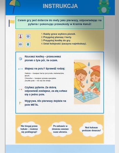 Gra planszowa "W Krainie Kałuż"