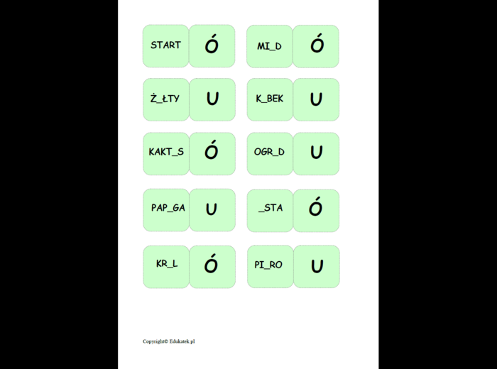 Domino - gry ortograficzne