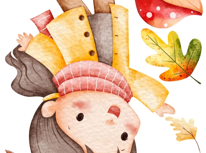 Dwustronne ilustracje - Jesień