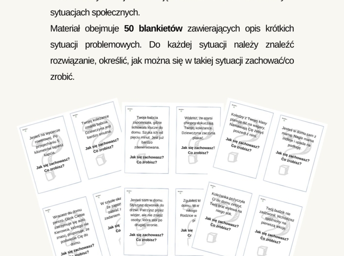 Karty problemowe - Jak się zachowasz? Co zrobisz? cz. I