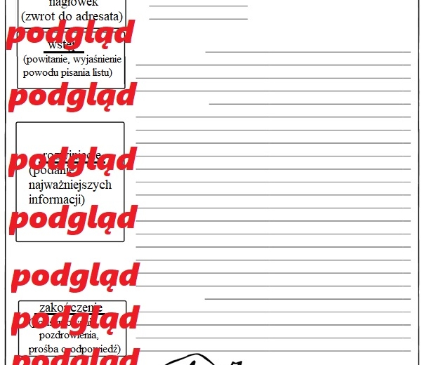 List ,schemat pisania listu, list do Świętego Mikołaja