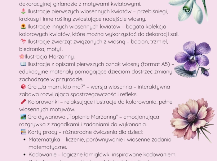 Wiosna/ Pierwszy dzień wiosny