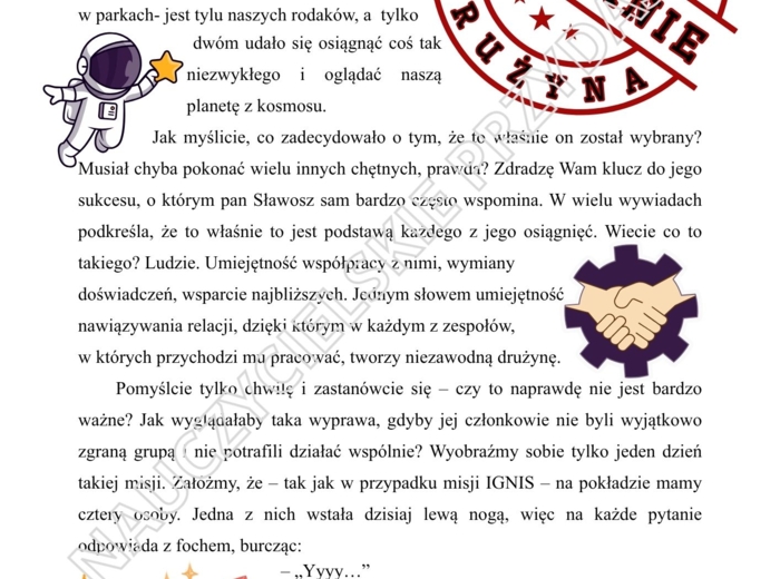 Misja: ZGRANA DRUŻYNA- program budowania relacji w 24 krokach ( dla przedszkola i klas 1-3)