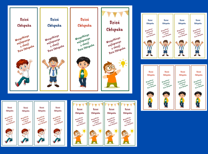 DZIEŃ CHŁOPAKA - zakładki do książek – zakładka – wersja 2