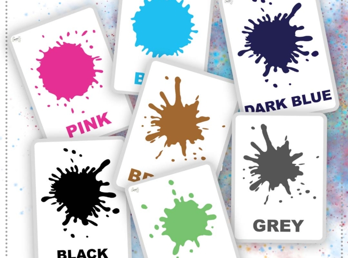 Karty z nazwami kolorów - Cards with colors