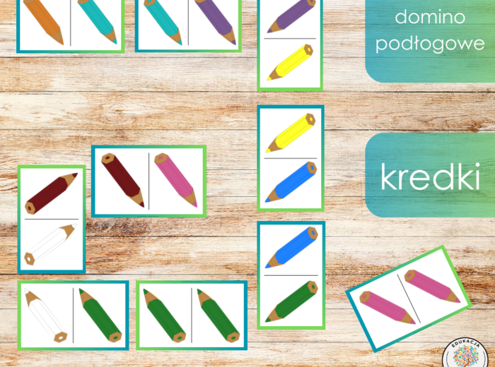 Domino podłogowe - kredki