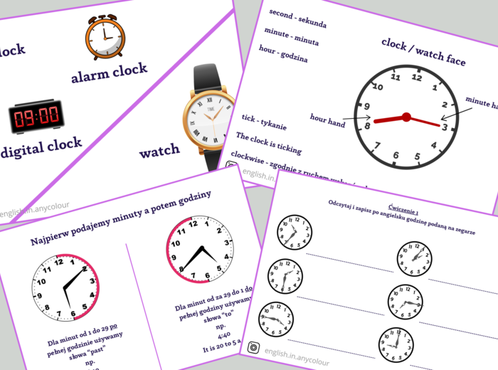 Angielski - What time is it? Jak podajemy czas po angielsku: teoria + ćwiczenia