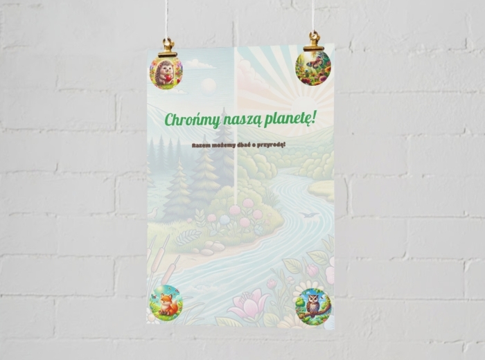 Plakaty edukacyjne. Życie w lesie. Wody. Owady. Ptaki. Nie śmieć w lesie. Każda kropla jest cenna. Ratujmy drzewa.