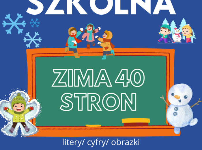 ☃️ Gazetka szkolna – ZIMA ❄️ 40 stron kolorowych materiałów!