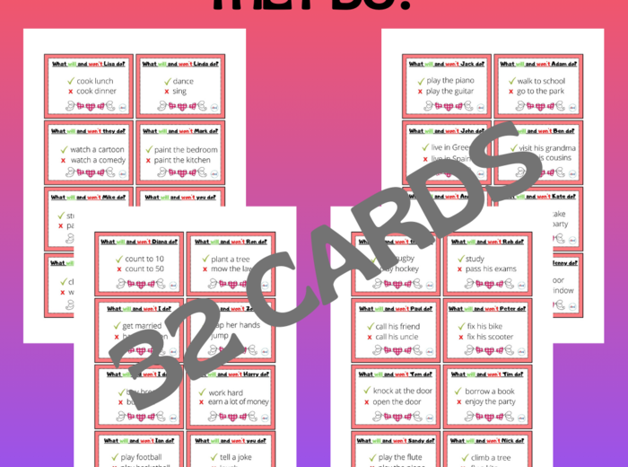 WHAT WILL AND WON’T THEY DO? CARDS