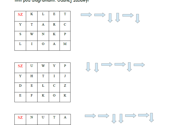 Zaszyfrowany labirynt - zabawy logopedyczne i nauka czytania