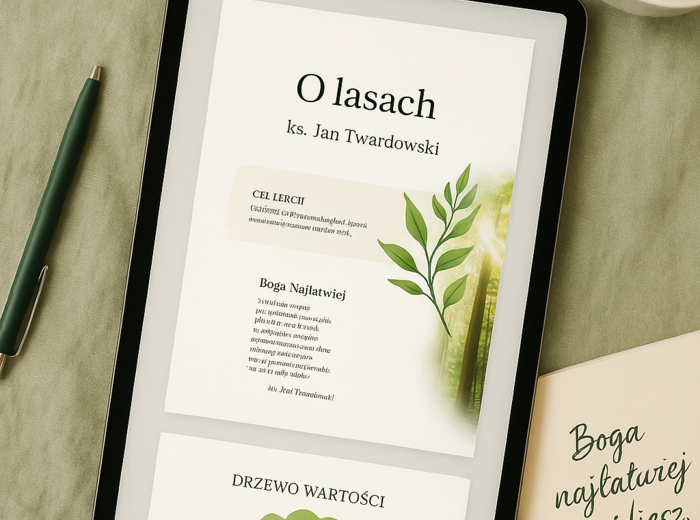 "O lasach" ks. Jan Twardowski. Prezentacja do lekcji