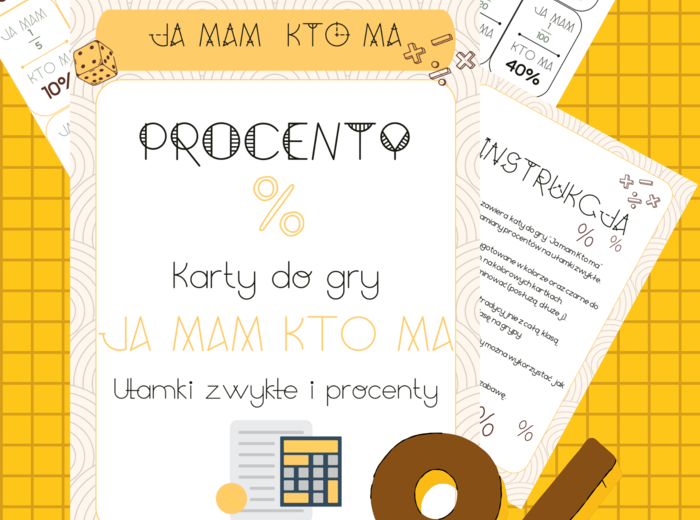 Procenty - karty do gry