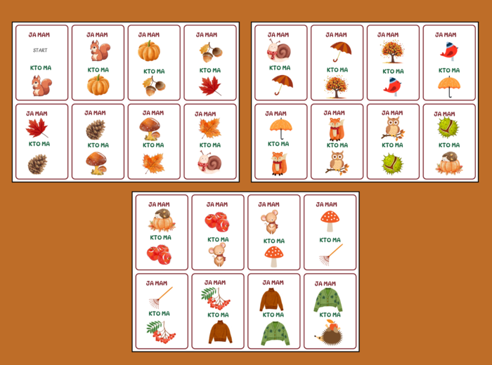 JESIEŃ - Ja mam… Kto ma…? - 40 szt. - biblioteka - świetlica