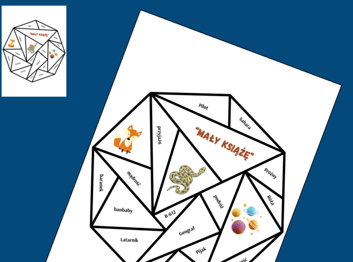 MAŁY KSIĄŻĘ – układanka – puzzle – egzamin – powtórka