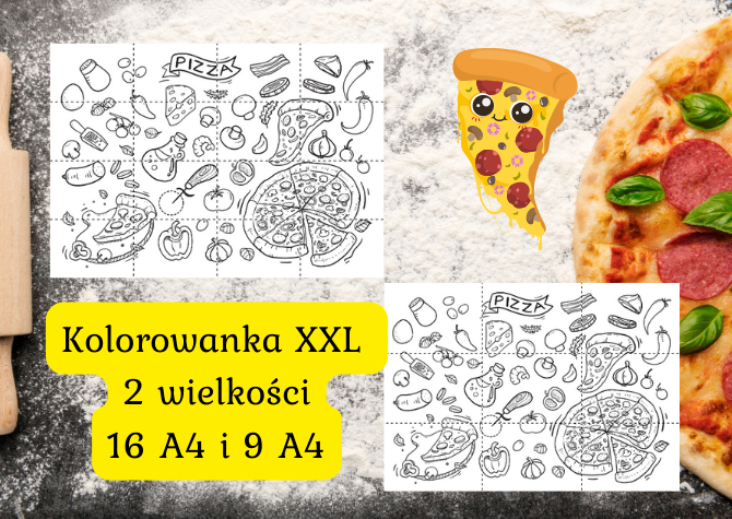 Kolorowanka XXL - Dzień Pizzy