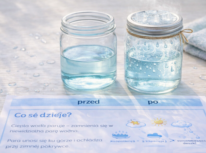 Eksperyment: deszcz w słoiku