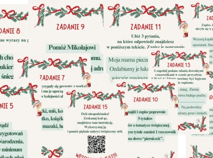 Polonistyczny kalendarz adwentowy - gramatyka i ortografia