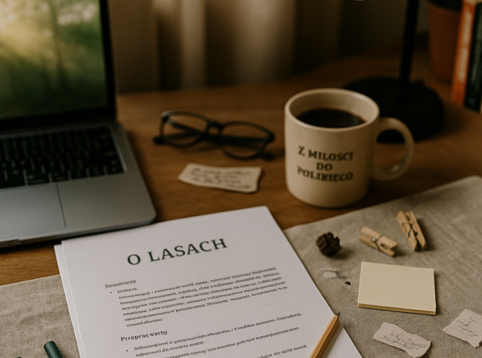 Scenariusz lekcji z języka polskiego. "O lasach" ks. Jan Twardowski