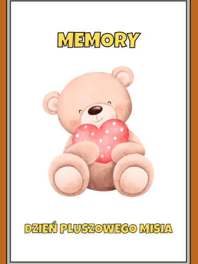 Memory "Dzień Pluszowego Misia" – Edukacyjna Gra Pamięciowa dla Przedszkolaków i Pomoc Dla Nauczycieli
