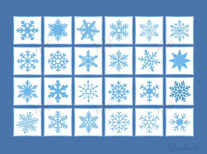 Zimowe memory - śnieżynki