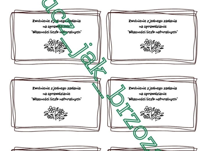 Innowacja na matematyce, grywalizacja, Własności liczb naturalnych, klasa 5