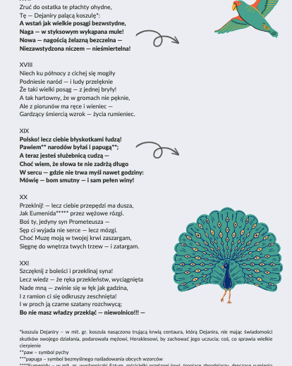 Juliusz Słowacki "Grób Agamemnona" – karty obrazkowe