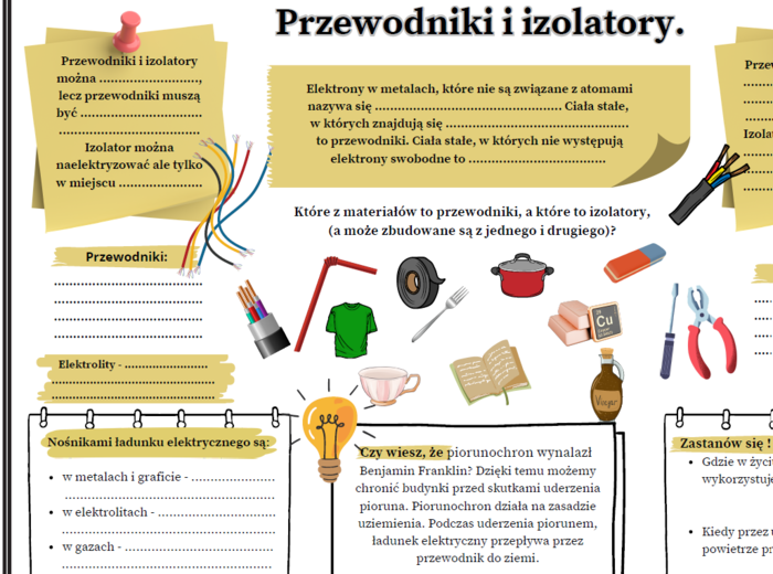 Przewodniki i izolatory (Fizyka kl.7,8 SP)