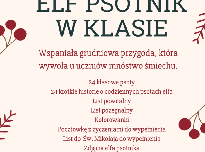 🎄 Elf Psotnik w klasie – magiczna grudniowa przygoda! 🧝‍♂️✨