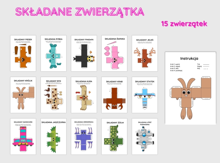 Składane zwierzątka