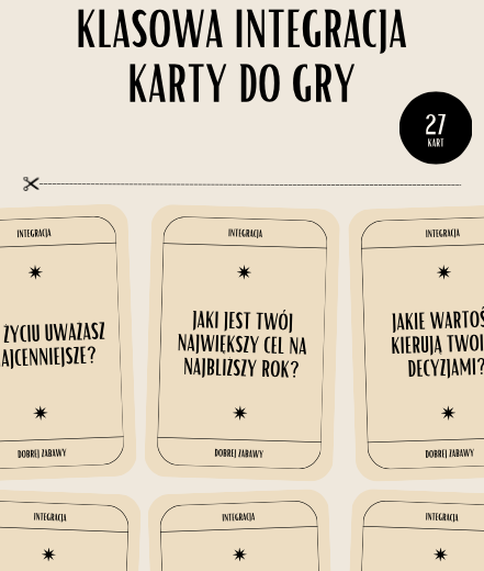 Klasowa Integracja: Gra Karciana na Godzinę Wychowawczą i TUS