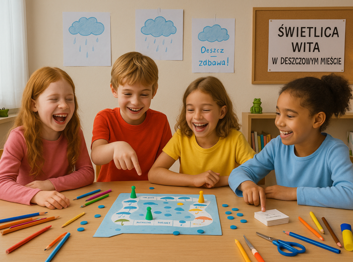 Gra planszowa „W deszczowym mieście”