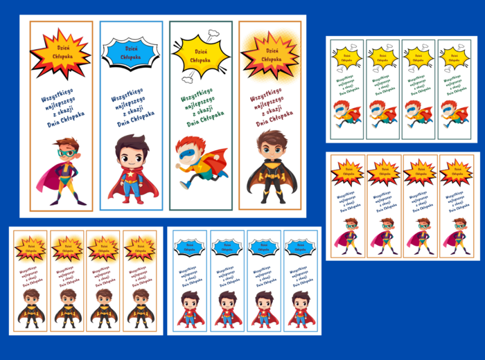 DZIEŃ CHŁOPAKA - zakładki do książek – zakładka – wersja 1