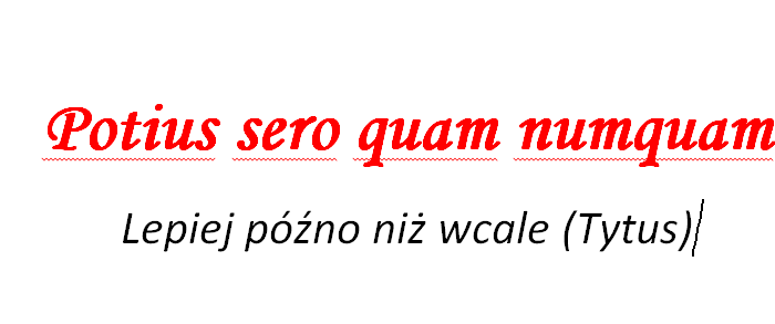 Sentencje - starożytny Rzym: dekoracja