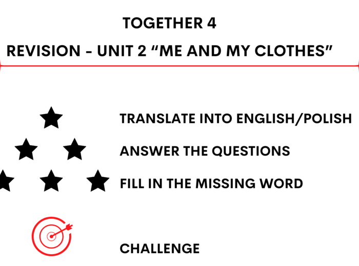 Together 4 - Revision game Unit 2 - materiały utrwalające