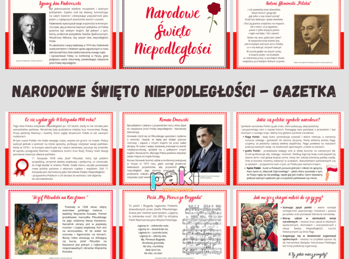 NARODOWE ŚWIĘTO NIEPODLEGŁOŚCI - 11 LISTOPADA / gazetka