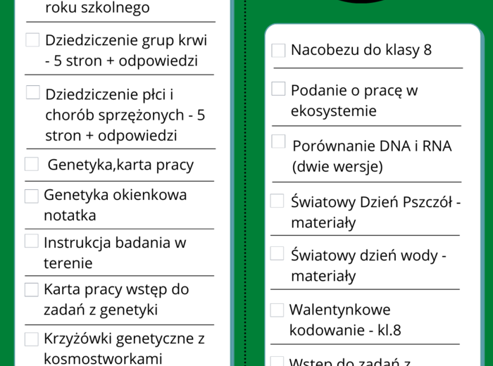 Pakiet materiałów z biologii do klasy 8 – cały rok w jednym zestawie!