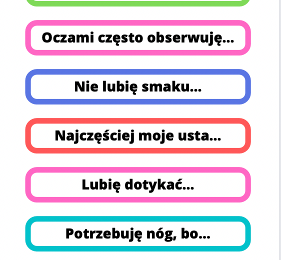 Tożsamość - Poznaję siebie - Zmysły