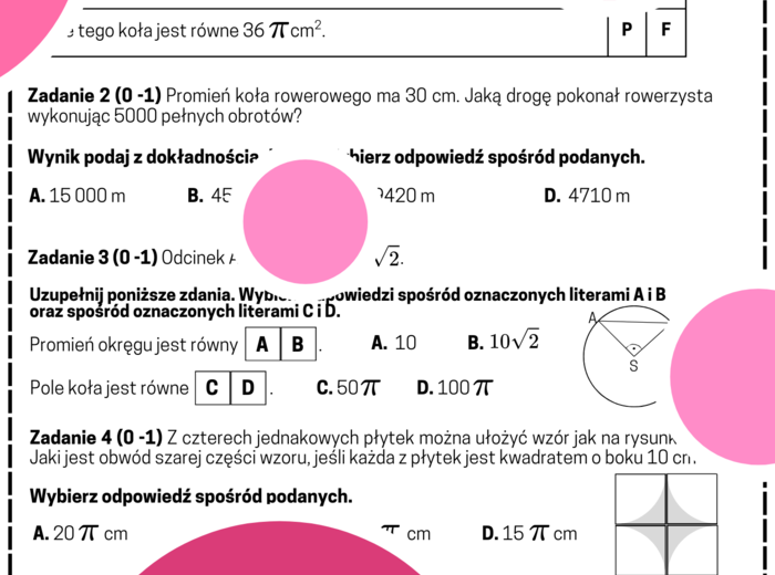 Koło i okrąg (długość okręgu i pole koła) MINI E8