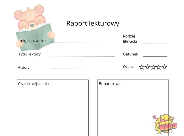 Uniwersalna karta lektury - raport :)