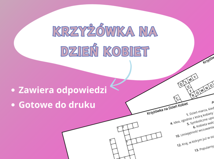 Krzyżówka na Dzień Kobiet – Świetna zabawa i edukacja! 💐👩