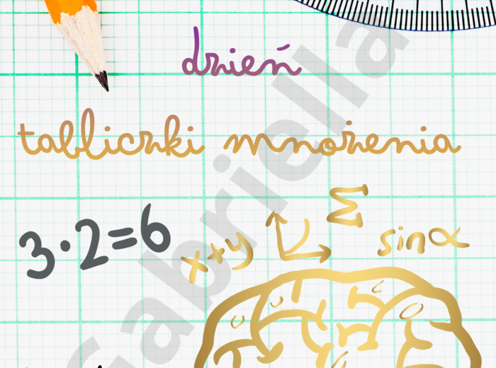 Plakat 1 dzień tabliczki mnożenia